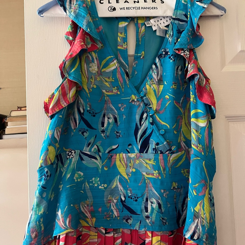 Tanya Taylor multicolored silk blouse